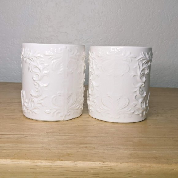 Vintage White Napco Coffee Mugs Set of 2 - Picture 6 of 6
